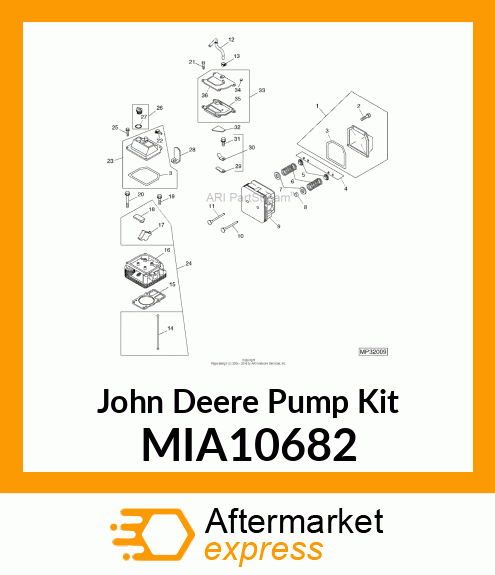 KIT,UNIVERSAL FUEL PUMP VALVE COVER MIA10682