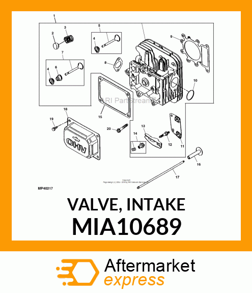 VALVE, INTAKE MIA10689