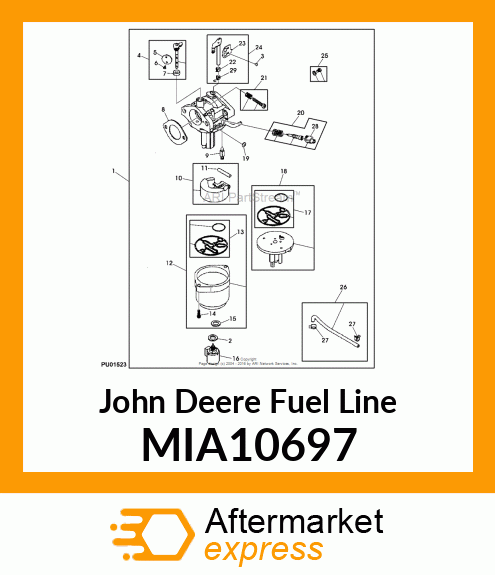 LINE, FUEL (MOLDED) WITH CLAMPS MIA10697