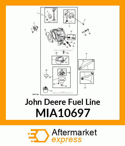 LINE, FUEL (MOLDED) WITH CLAMPS MIA10697