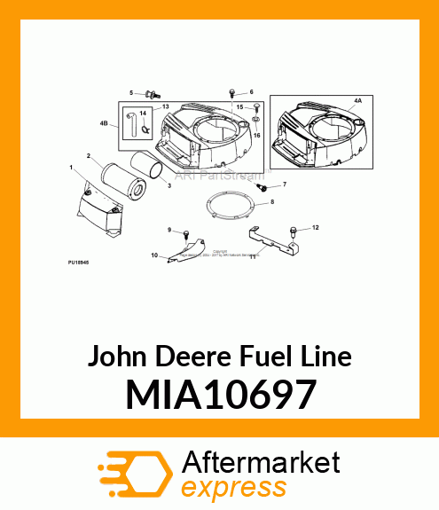 LINE, FUEL (MOLDED) WITH CLAMPS MIA10697