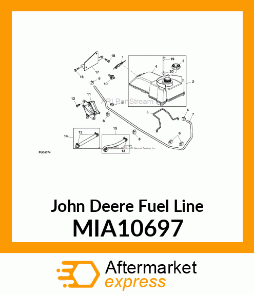 LINE, FUEL (MOLDED) WITH CLAMPS MIA10697