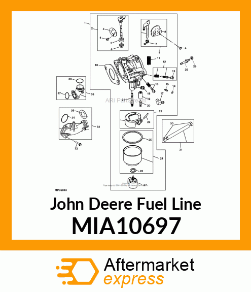 LINE, FUEL (MOLDED) WITH CLAMPS MIA10697