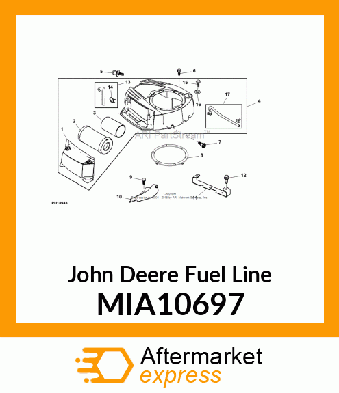 LINE, FUEL (MOLDED) WITH CLAMPS MIA10697