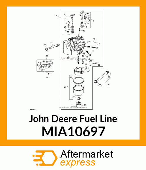 LINE, FUEL (MOLDED) WITH CLAMPS MIA10697