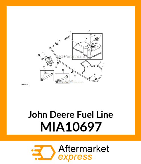 LINE, FUEL (MOLDED) WITH CLAMPS MIA10697