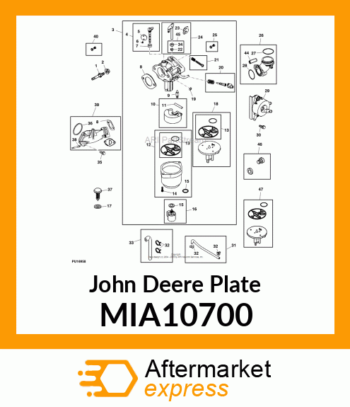 FLOAT BOWL PLATE AND GASKETS MIA10700