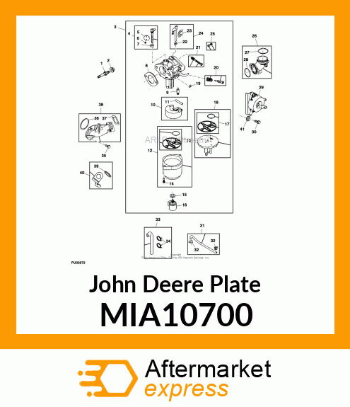 FLOAT BOWL PLATE AND GASKETS MIA10700