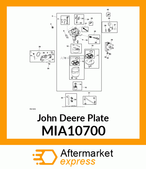 FLOAT BOWL PLATE AND GASKETS MIA10700