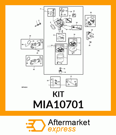 CHOKE SHAFT KIT MIA10701