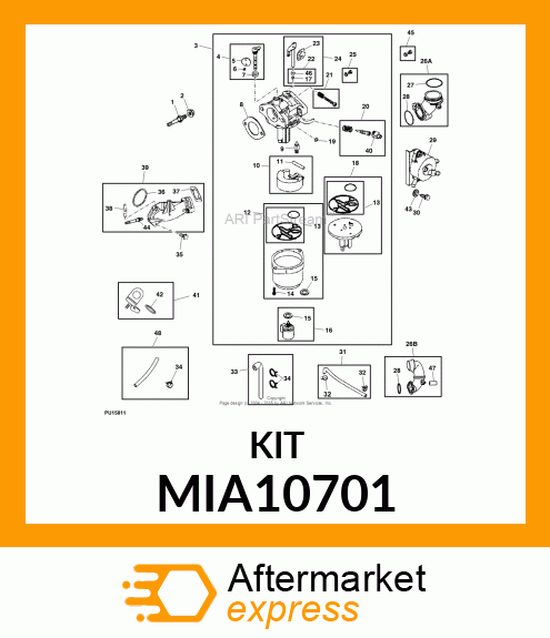 CHOKE SHAFT KIT MIA10701