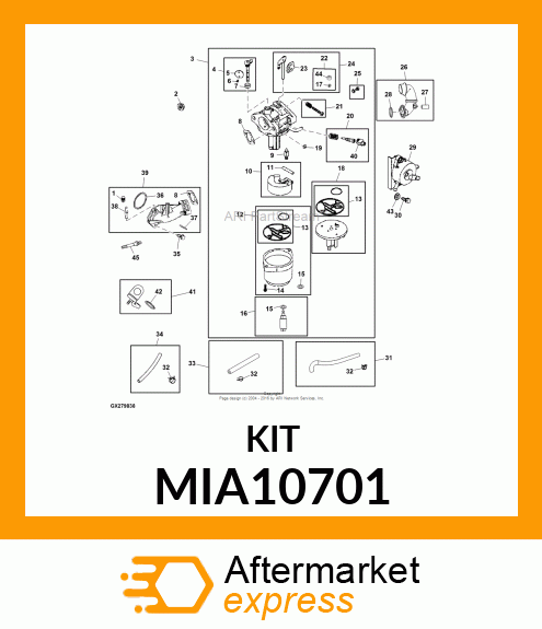 CHOKE SHAFT KIT MIA10701