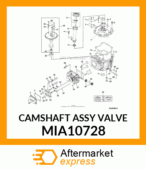 CAMSHAFT ASSY VALVE MIA10728