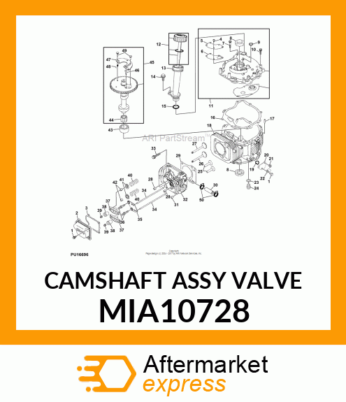 CAMSHAFT ASSY VALVE MIA10728