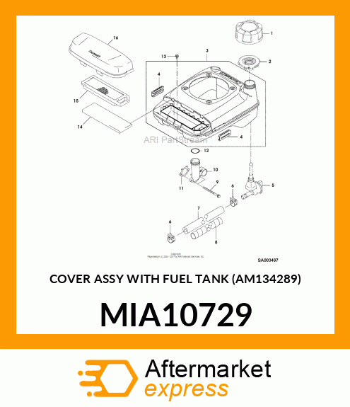 COVER ASSY WITH FUEL TANK (AM134289) MIA10729