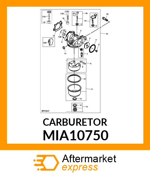 CARBURETOR MIA10750