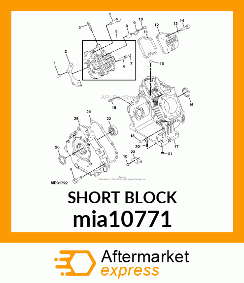 SHORT BLOCK mia10771