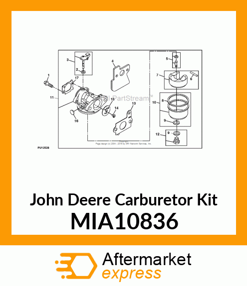 CARBURETOR KIT MIA10836