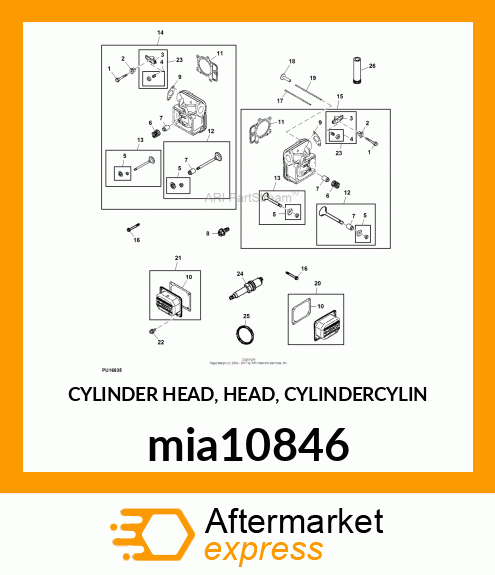 CYLINDER HEAD, HEAD, CYLINDERCYLIN mia10846