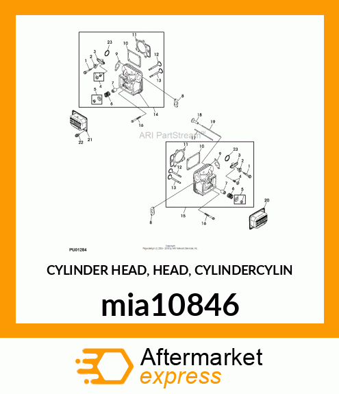 CYLINDER HEAD, HEAD, CYLINDERCYLIN mia10846