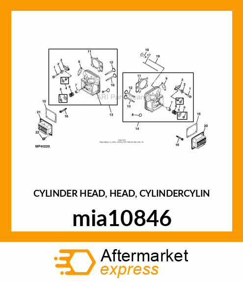 CYLINDER HEAD, HEAD, CYLINDERCYLIN mia10846