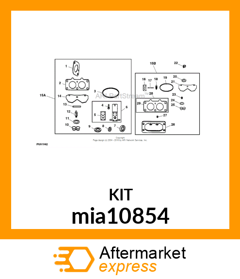 CARBURETOR KIT mia10854