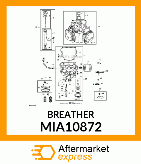 BREATHER, BREATHER ASSY MIA10872