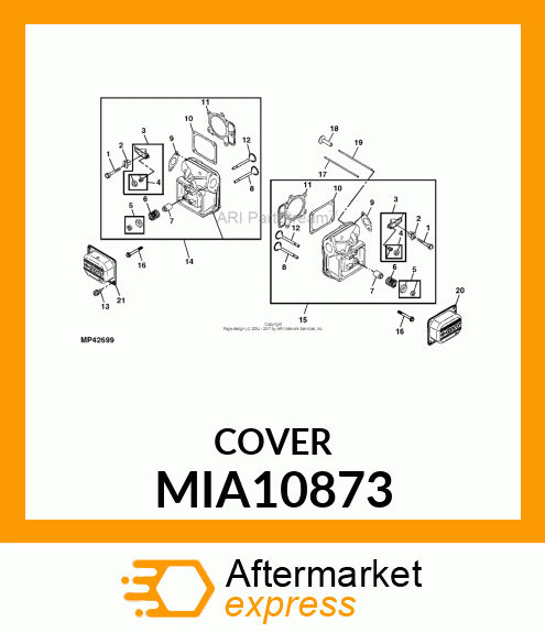 COVER, ROCKER ARM MIA10873