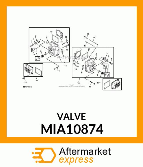 INTAKE VALVE, VALVE MIA10874