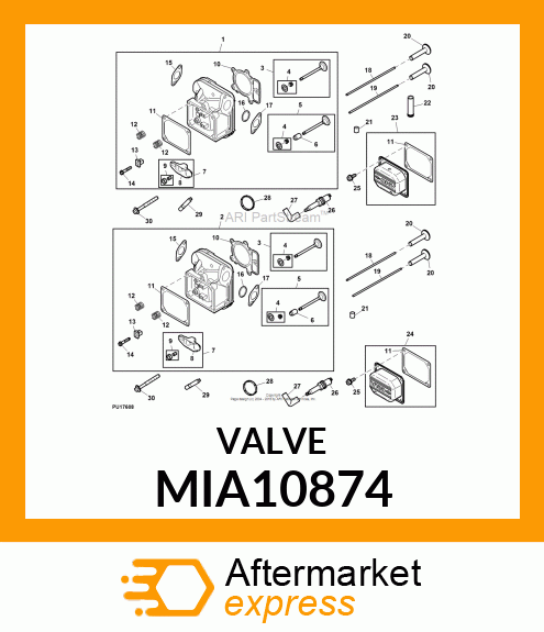 INTAKE VALVE, VALVE MIA10874