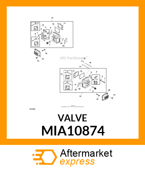 INTAKE VALVE, VALVE MIA10874