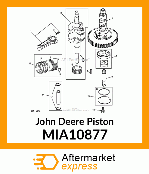 PISTON, PISTON ASSY STANDARD MIA10877