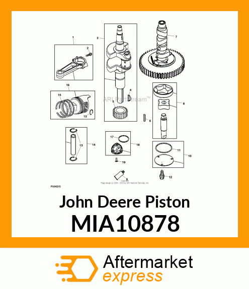 PISTON ASSY .020 OVERSIZE MIA10878