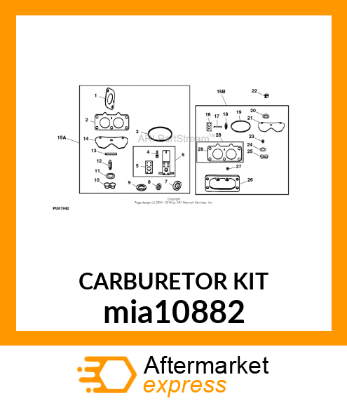 CARBURETOR KIT mia10882