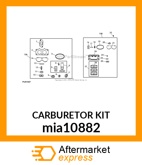 CARBURETOR KIT mia10882