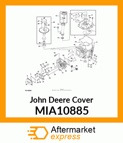 COVER, COVER, CRANKCASE COMPLETE MIA10885