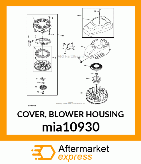 COVER, BLOWER HOUSING mia10930