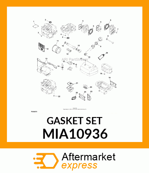 GASKET SET MIA10936