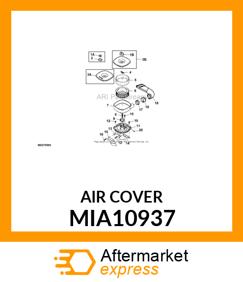 CASE AIR FILTER UPPER MIA10937