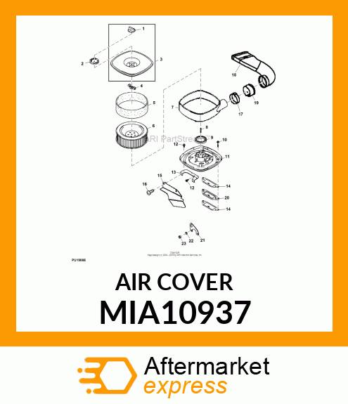 CASE AIR FILTER UPPER MIA10937