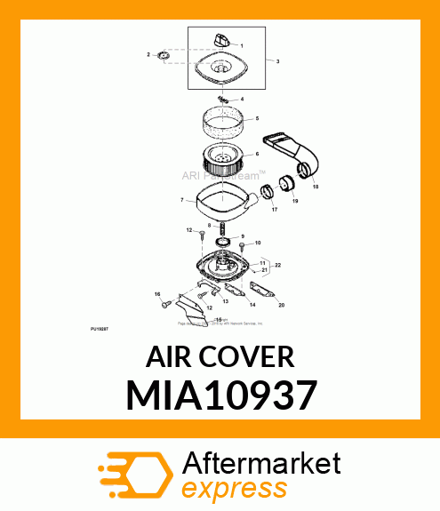 CASE AIR FILTER UPPER MIA10937