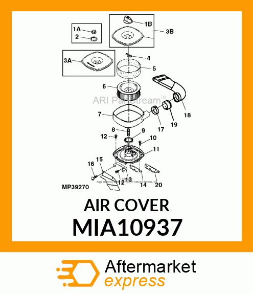 CASE AIR FILTER UPPER MIA10937