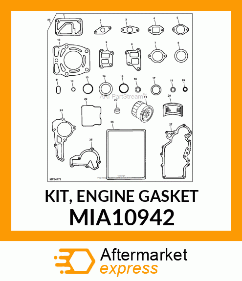 KIT, ENGINE GASKET MIA10942