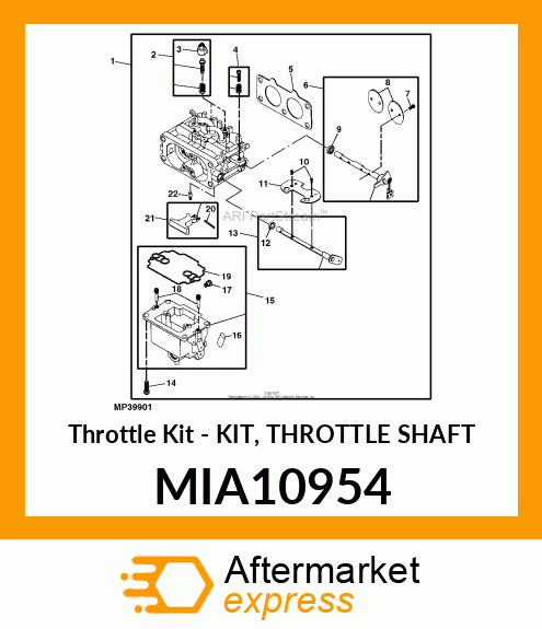 Kit Throttle Shaft MIA10954