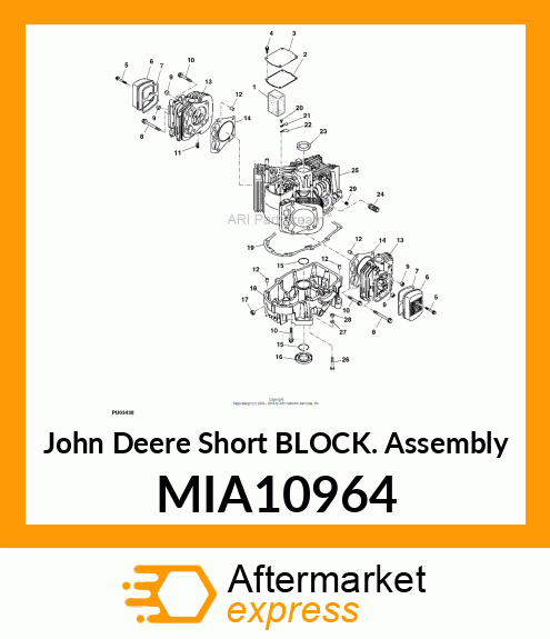 ENGINE, SHORT BLOCK MIA10964