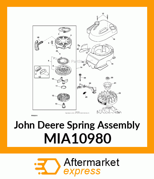 PULLEY/SPRING ASSEMBLY MIA10980
