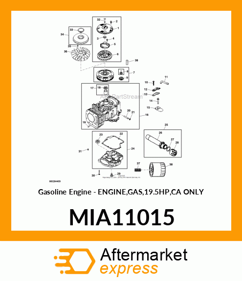 Gasoline Engine - ENGINE,GAS,19.5HP,CA ONLY MIA11015