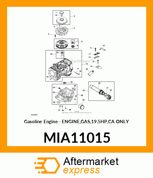 Gasoline Engine - ENGINE,GAS,19.5HP,CA ONLY MIA11015