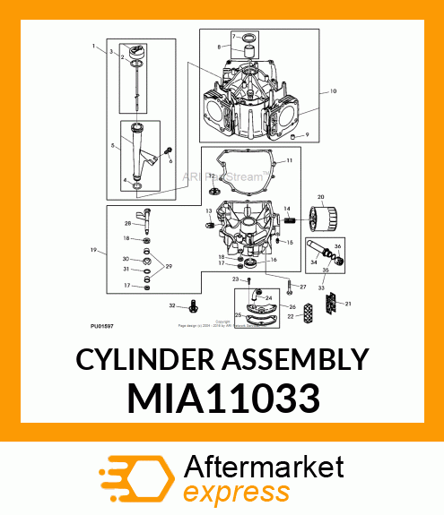 CYLINDER, CYLINDER ASSEMBLY MIA11033