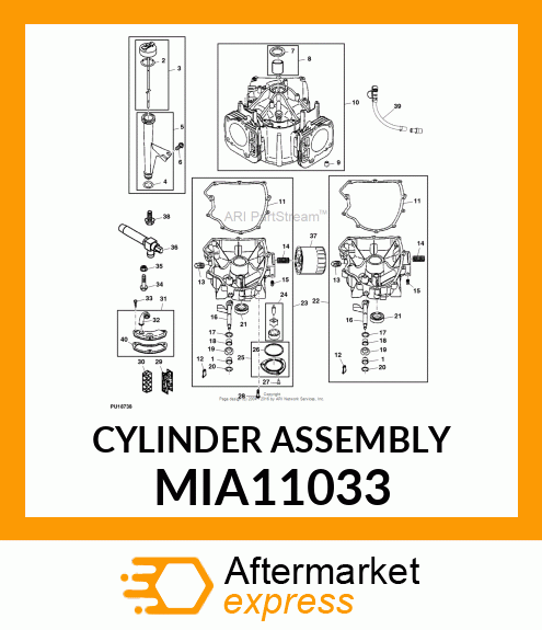 CYLINDER, CYLINDER ASSEMBLY MIA11033